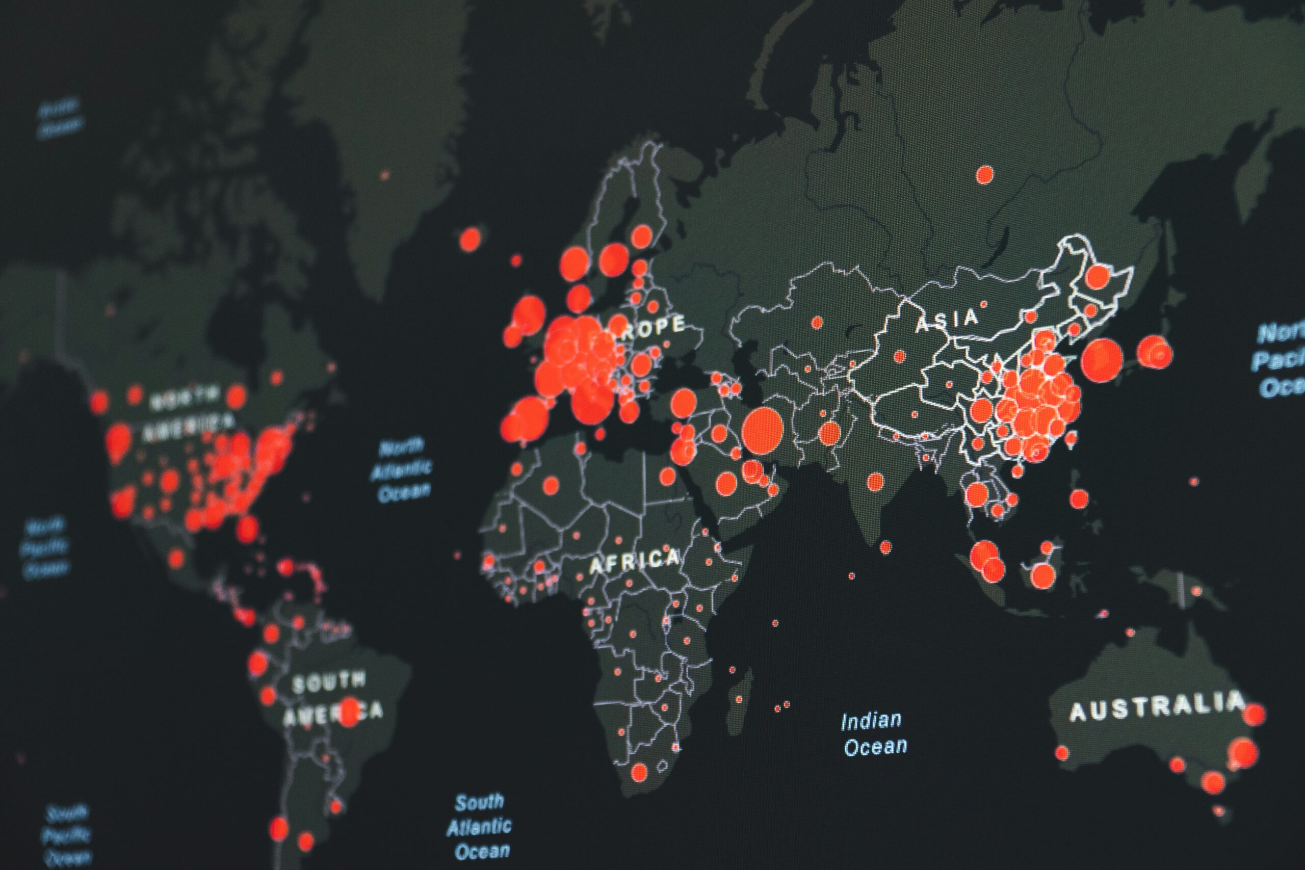 World map showing ACCTSLA's global partner network